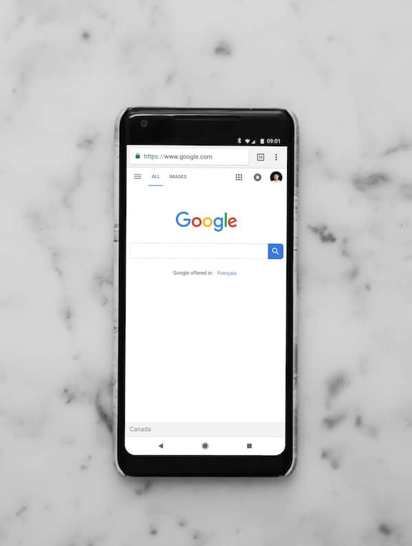 search engine on a smartphone